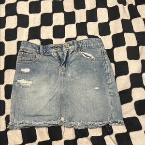 GAP Distressed Blue Mini Skirt